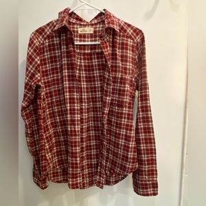 Hollister Red Button Down Flannel